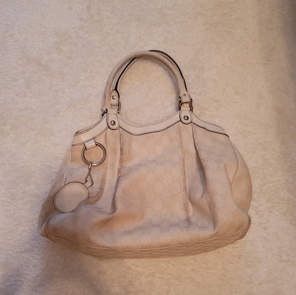 Authentic Gucci White Sukey Tote - Picture 6 of 16